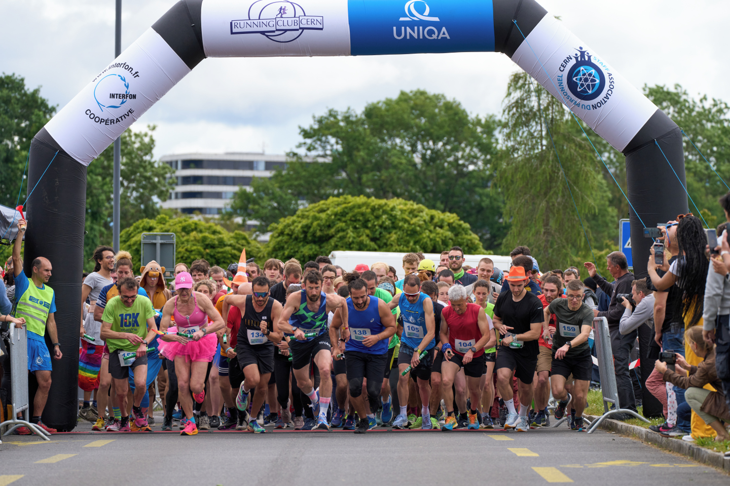 Runners on the start line of the race