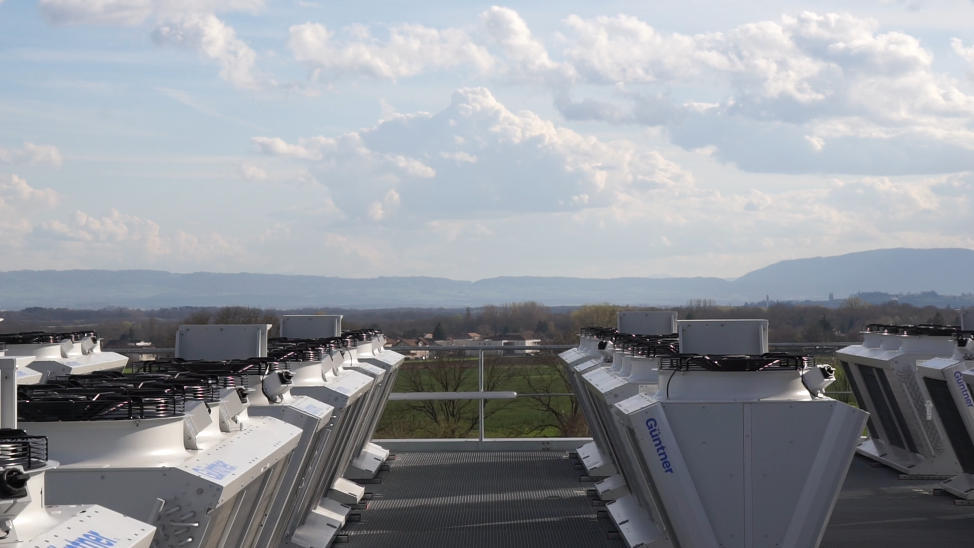 Part of the new cooling system, installed on the roof of CM